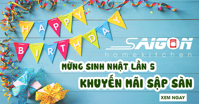 Mừng sinh nhật Saigonhome Khuyến mại sập sàn