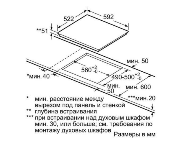 Kích thước bếp Bosch HMH.PUC631BB1E