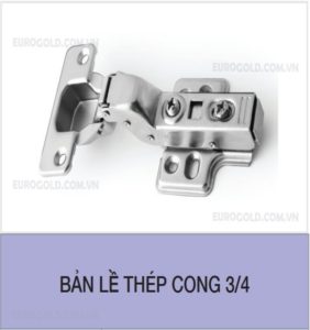 Bản lề thép cong 3/4 EUROGOLD W03