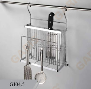 Giá treo dao thớt Inox nan tròn GARIS GI04.5