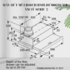 Kích thước máy hút mùi Bosch HMH.DFM063W56B - Âm tủ Serie 2 giá rẻ