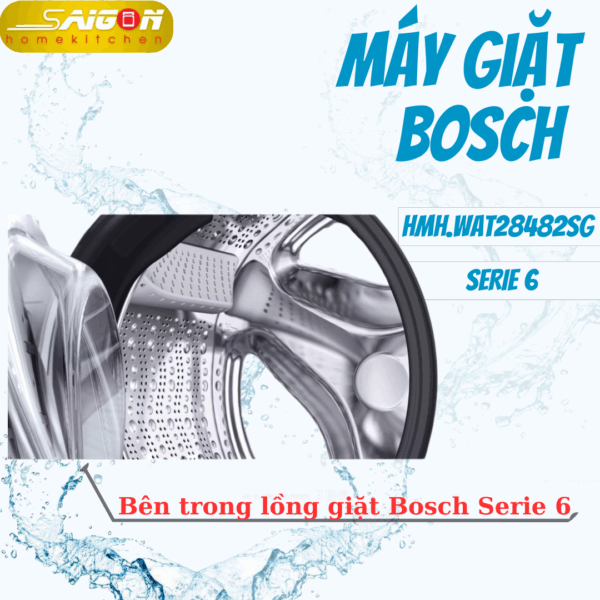 Cận cảnh bên trong lòng máy giặt