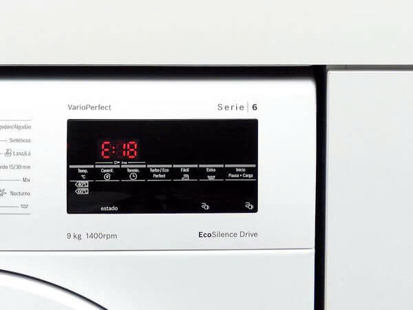 Lỗi E18 trong máy giặt Bosch Serie 6