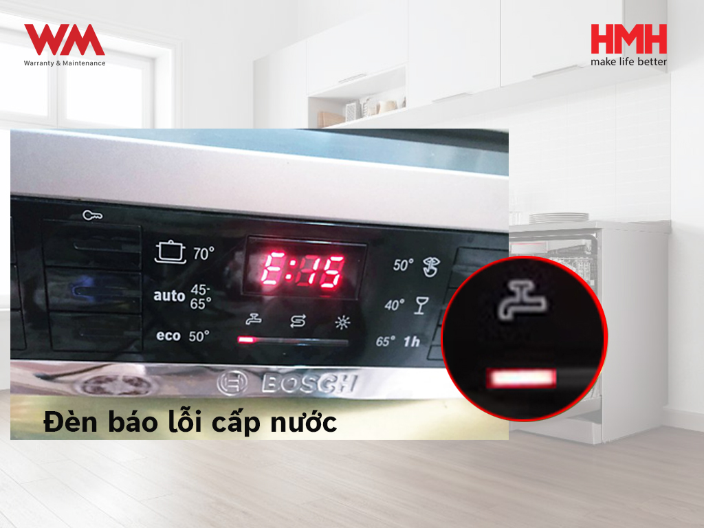 Đèn báo lỗi nguồn cấp nước