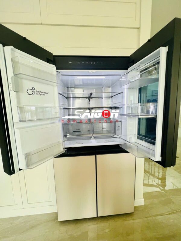 Tủ lạnh LG DOIS 820L thiết kế với tone màu Hồng - Be