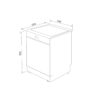 Kích thước Máy rửa chén MDW14-BS10TFT - Malloca giá rẻ tại Tân Bình