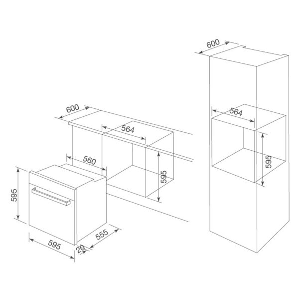 Kích thước Lò nướng Malloca MOV-659 PGR - giá rẻ tại Tân Bình