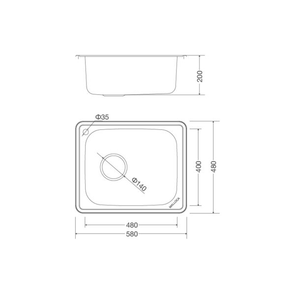 Kích thước Chậu rửa chén MS 1023 - Malloca giá rẻ tại Tân Bình
