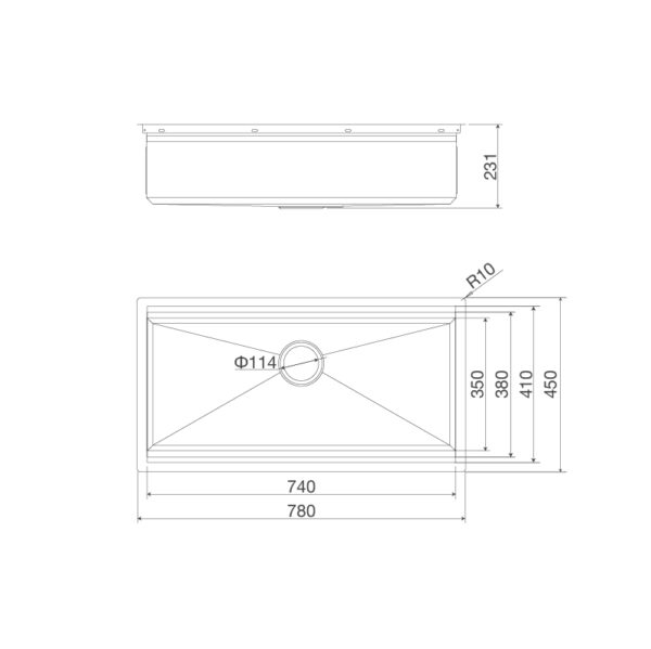 Kích thước Chậu rửa chén Slide MS 781 - Malloca giá rẻ tại Tân Bình