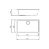 Kích thước Chậu đá ZEN K-13040 - Malloca giá rẻ tại Tân Bình