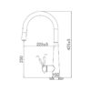 Kích thước Vòi rửa chén K095-SS - Malloca giá rẻ tại Tân Bình