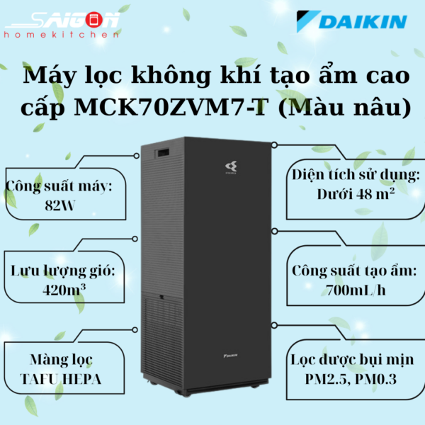 Máy lọc không khí MCK70ZVM7-T - Daikin giá rẻ tại Tân Bình
