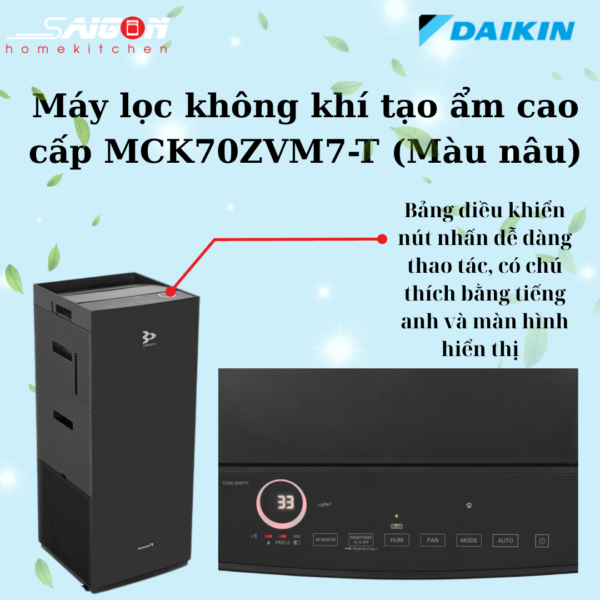 Máy lọc không khí MCK70ZVM7-T - Daikin giá rẻ tại Tân Bình