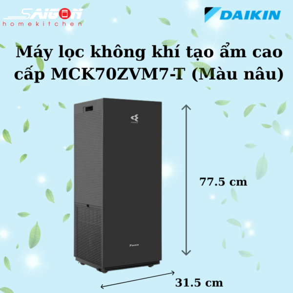 Kích thước máy lọc không khí MCK70ZVM7-T - Daikin giá rẻ tại Tân Bình