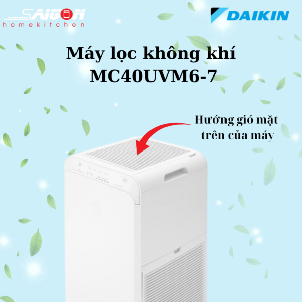 Hướng gió mặt trên của máy lọc không khí Daikin