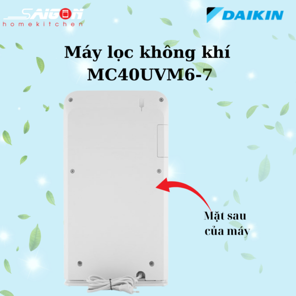 Mặt sau của máy lọc không khí Daikin