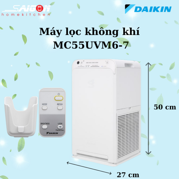 Kích thước máy lọc không khí MC55UVM6-7 - Daikin giá rẻ tại Tân Bình