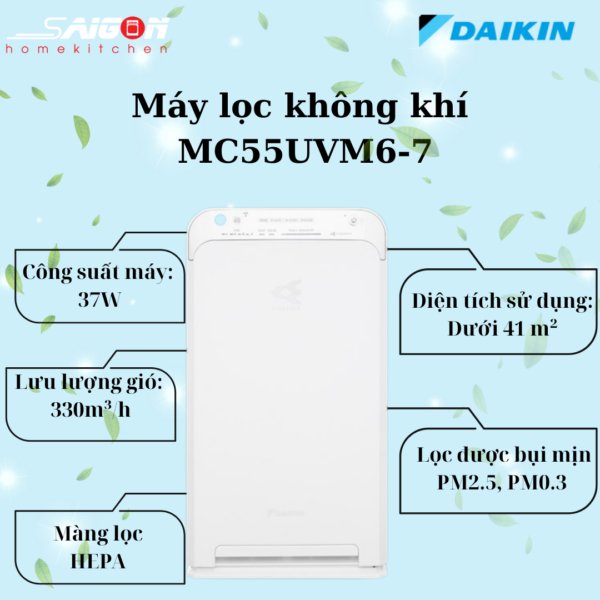 Máy lọc không khí MC55UVM6-7 - Daikin giá rẻ tại Tân Bình