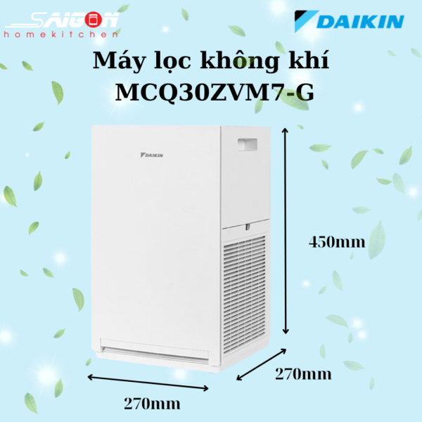 Kích thước máy lọc không khí MCQ30ZVM7-G