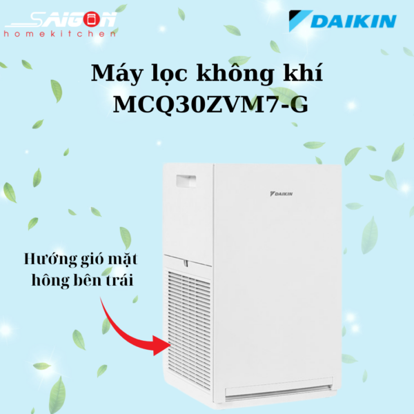 Hướng gió mặt hông bên trái của máy lọc không khí Daikin