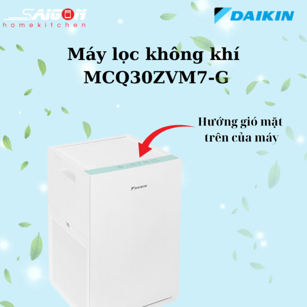 Hướng gió mặt trên của máy lọc không khí Daikin
