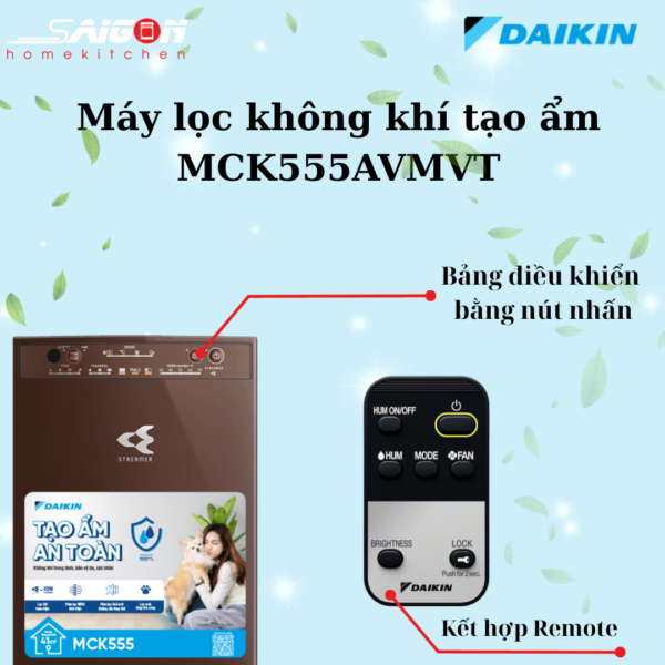 Máy lọc không khí MCK555AVMVT - Daikin giá rẻ tại Tân Bình