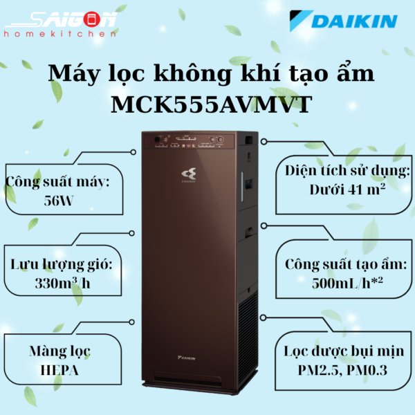 Máy lọc không khí MCK555AVMVT - Daikin giá rẻ tại Tân Bình