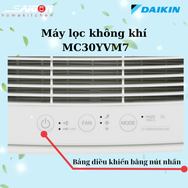 Bảng điều khiển nút nhấn máy lọc không khí MC30YVM7 - Daikin giá rẻ tại Tân Bình