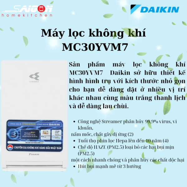 Máy lọc không khí MC30YVM7 - Daikin giá rẻ tại Tân Bình