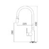 Kích thước vòi rửa chén Malloca K046-SS - Giá rẻ tại Tân Bình