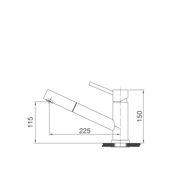Kích thước vòi rửa chén Malloca K110-SS