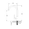 Kích thước vòi rửa chén K1603CL - Malloca giá rẻ tại Tân Bình