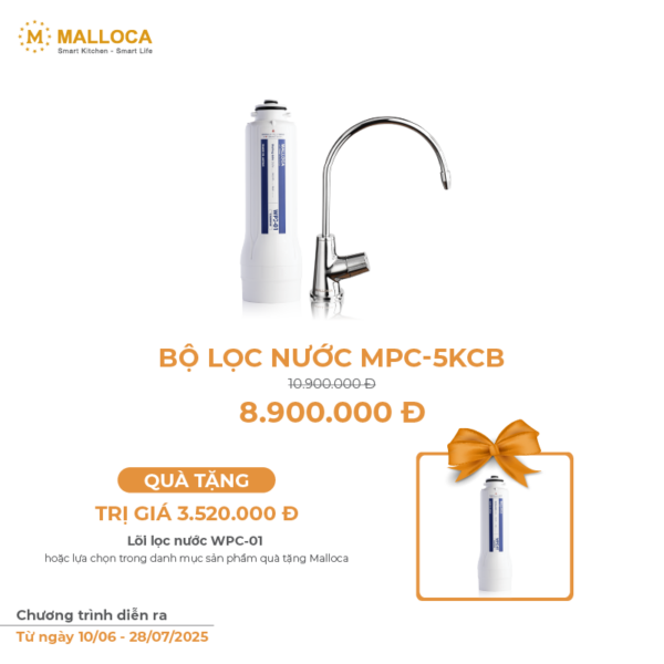 Bộ lọc nước MPC-5KCB - Malloca giá rẻ tại Tân Bình
