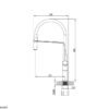Kích thước vòi rửa chén K081C - Malloca giá rẻ tại Tân Bình