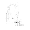 Kích thước vòi rửa chén K94C - Malloca giá rẻ tại Tân Bình