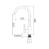Kích thước vòi rửa chén Malloca K569-SN