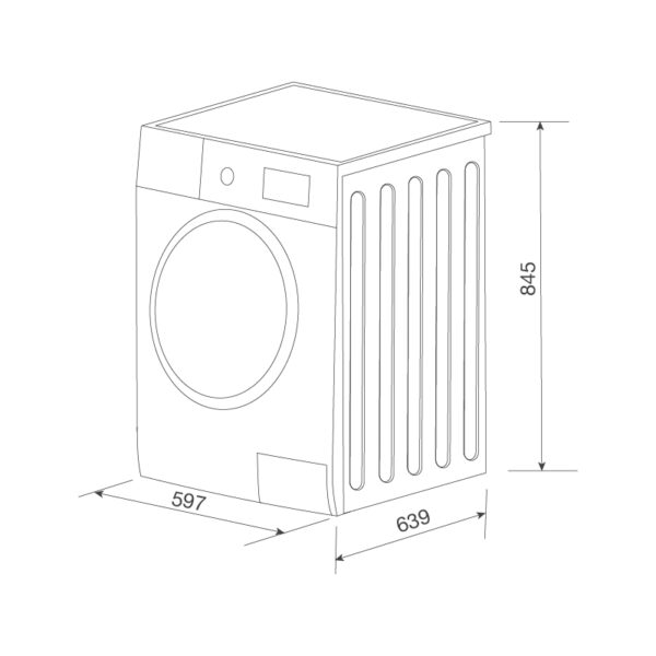 Kích thước máy sấy MTD-T1510HP - 10kg Malloca giá rẻ tại Tân Bình