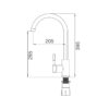 Kích thước vòi rửa chén Malloca K569-C
