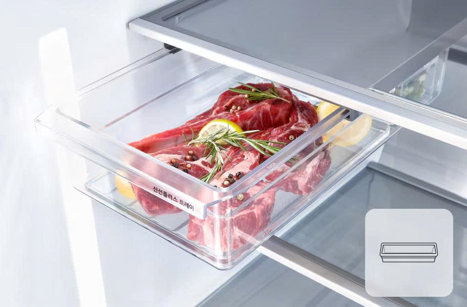 Khay Fresh plus dễ dàng di chuyển và sử dụng