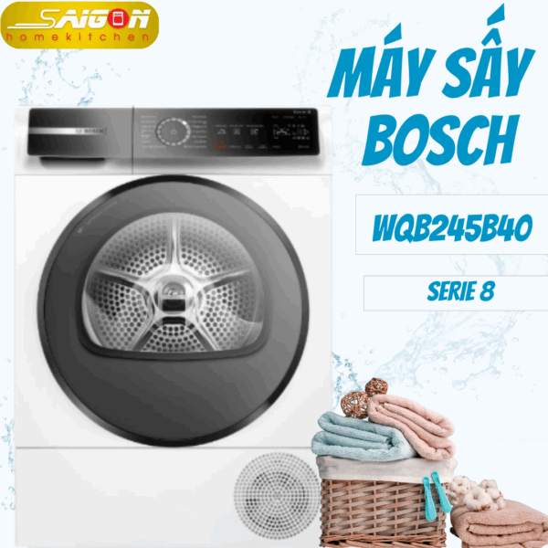 Máy sấy Bosch WQB245B40 - 9Kg Serie 8 giá rẻ
