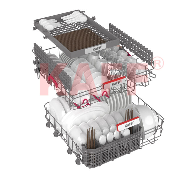 Bên trong MÁY RỬA CHÉN KAFF KF-SBL775W New Plus