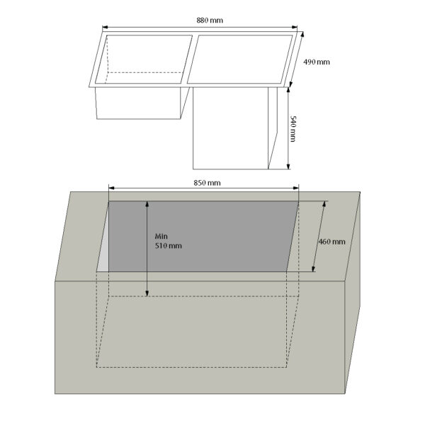 MÁY RỬA CHÉN KẾT HỢP BỒN KAFF KF-SWM6