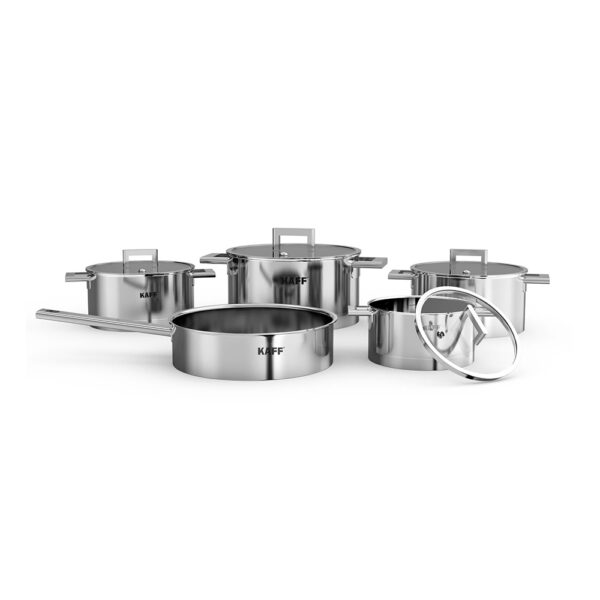 BỘ NỒI CHẢO INOX 9 MÓN KF - DIAMON09304 Luxury