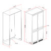 Kích thước KAFF KF-BI540W LUXURY